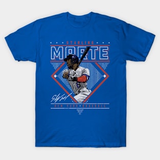 Starling Marte New York M Diamond Name T-Shirt